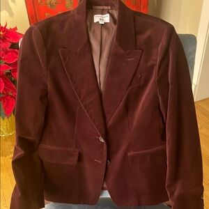 Classic Burgundy Corduroy Blazer